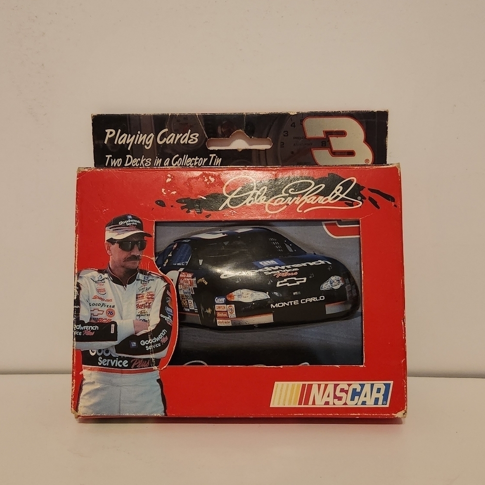 Vintage Dale Earnhardt Collector Tin for playing cards